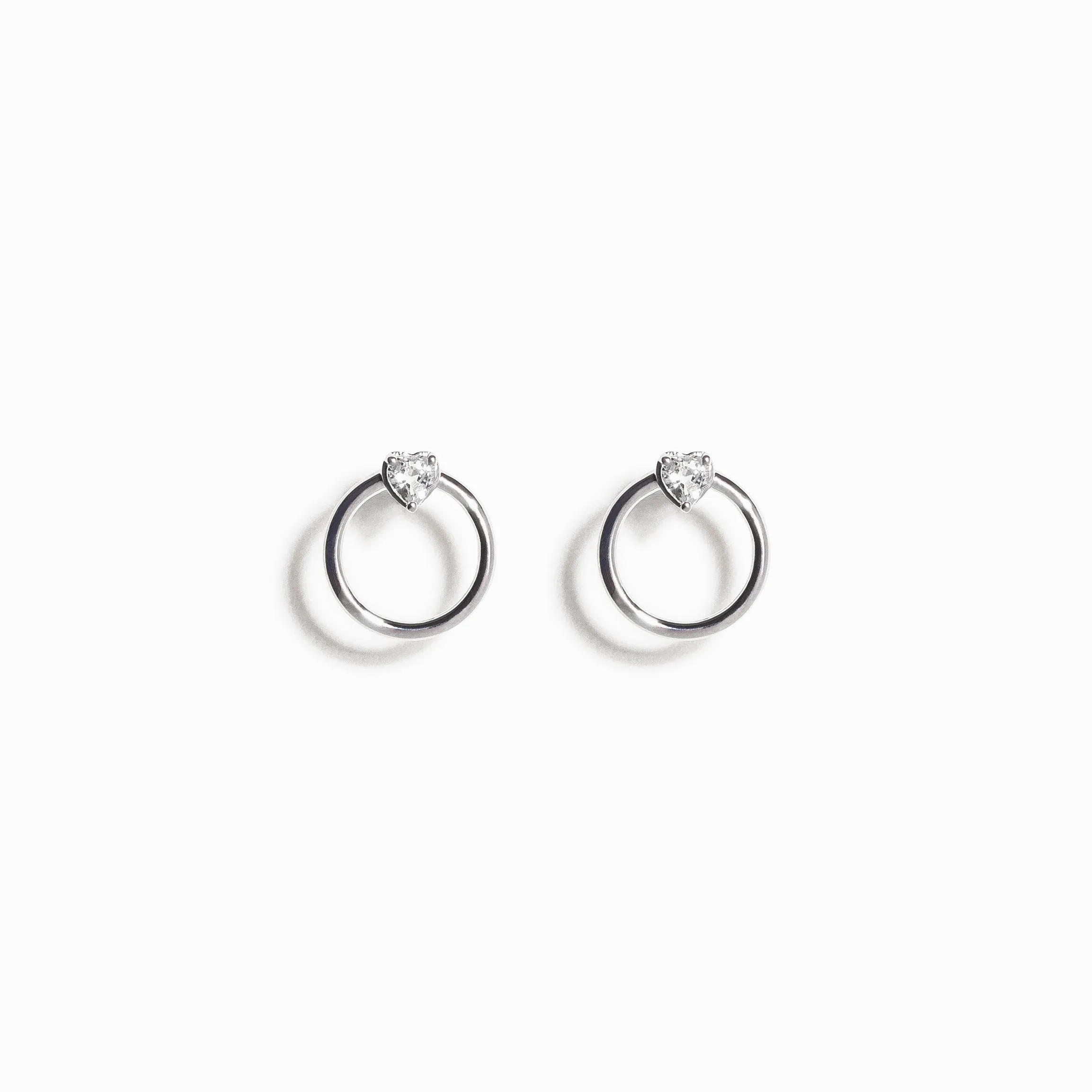 Heart Cut White Sapphire Earrings / Vermeil sold by Nyrelle Jewelry product image thumbnail 2