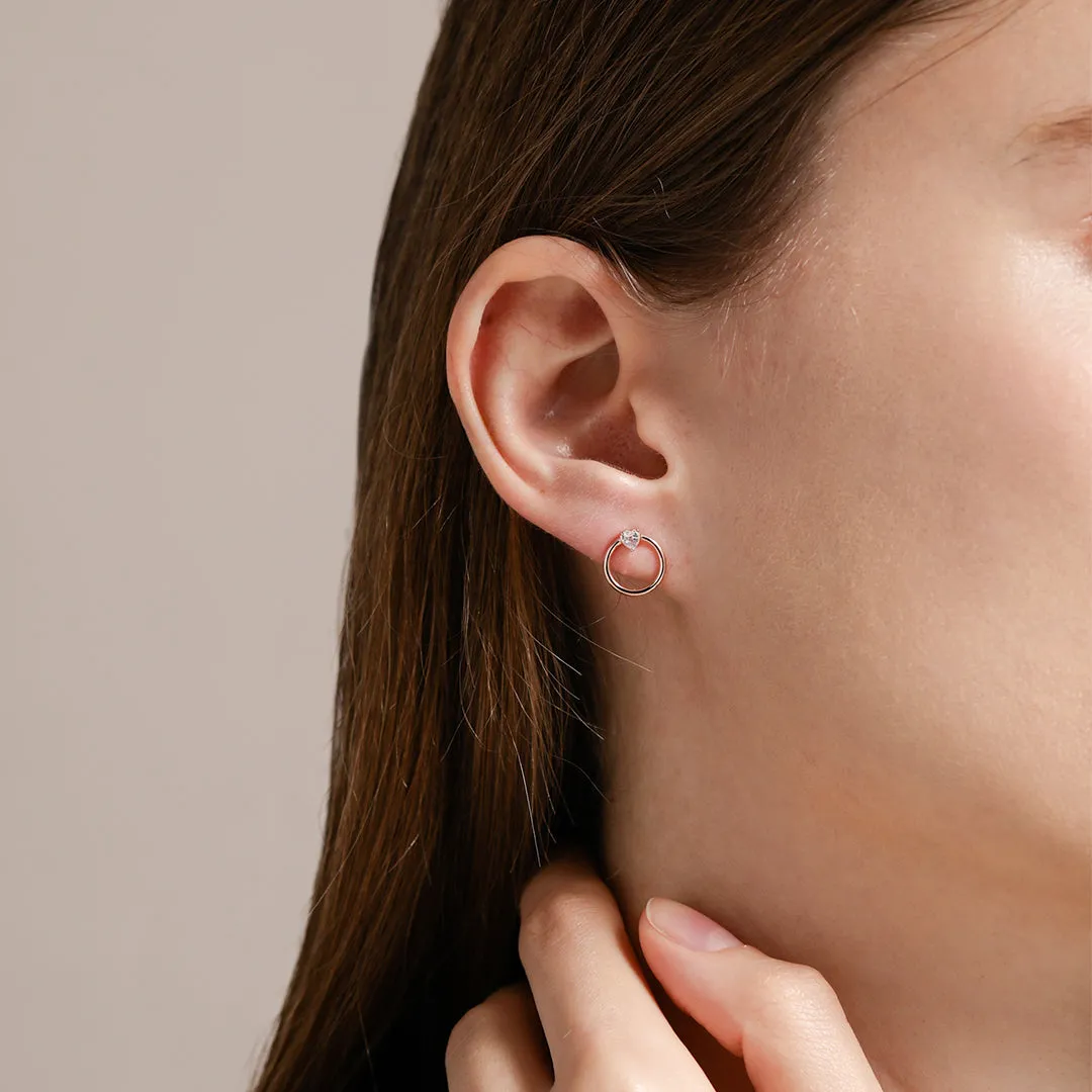 Heart Cut White Sapphire Earrings / Vermeil sold by Nyrelle Jewelry product image thumbnail 5