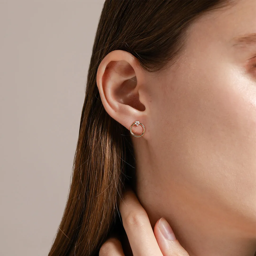 Heart Cut White Sapphire Earrings / Vermeil sold by Nyrelle Jewelry product image thumbnail 4