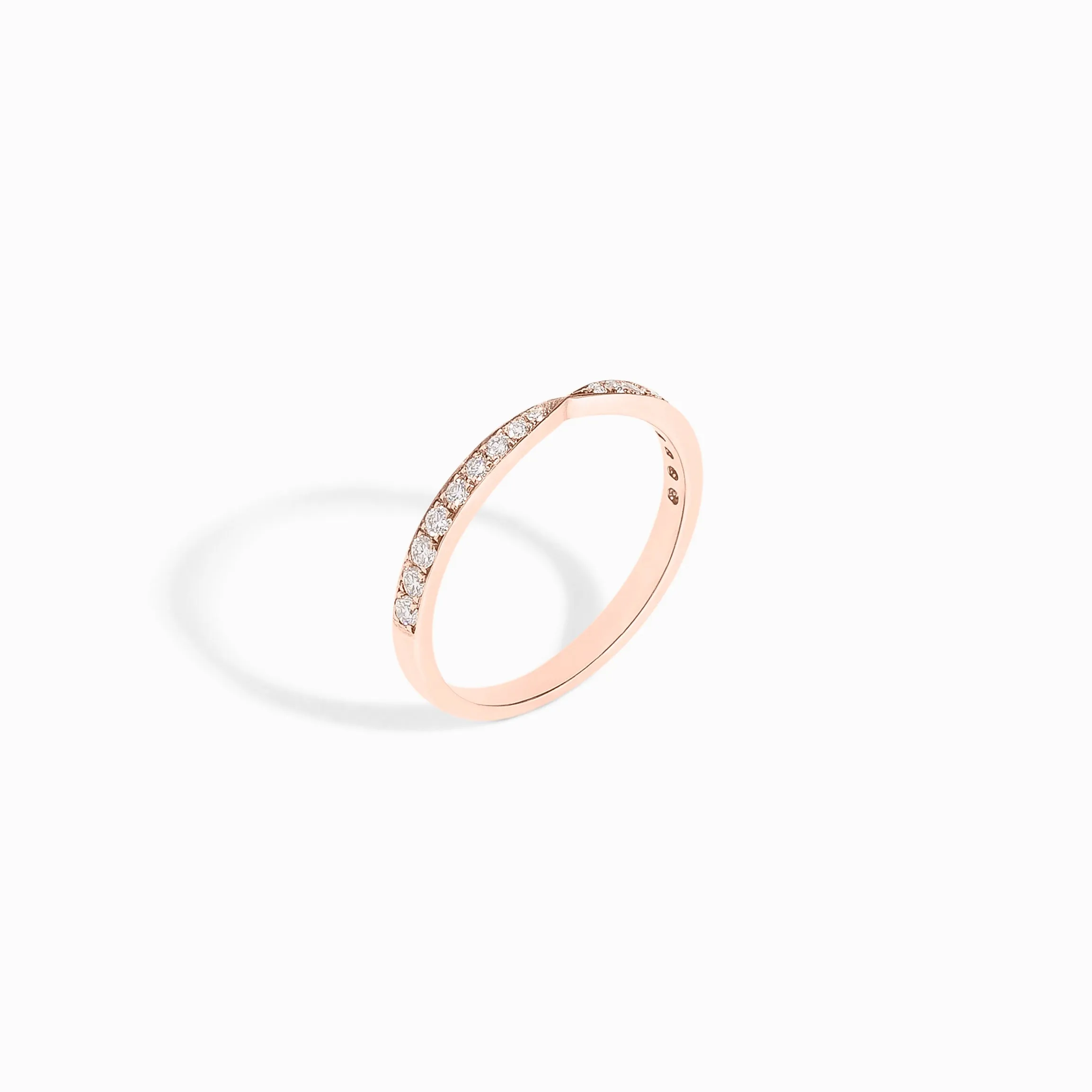 Pavé Diamond Twist Ring / 9K and 18K Solid Gold sold by Nyrelle Jewelry product image thumbnail 3