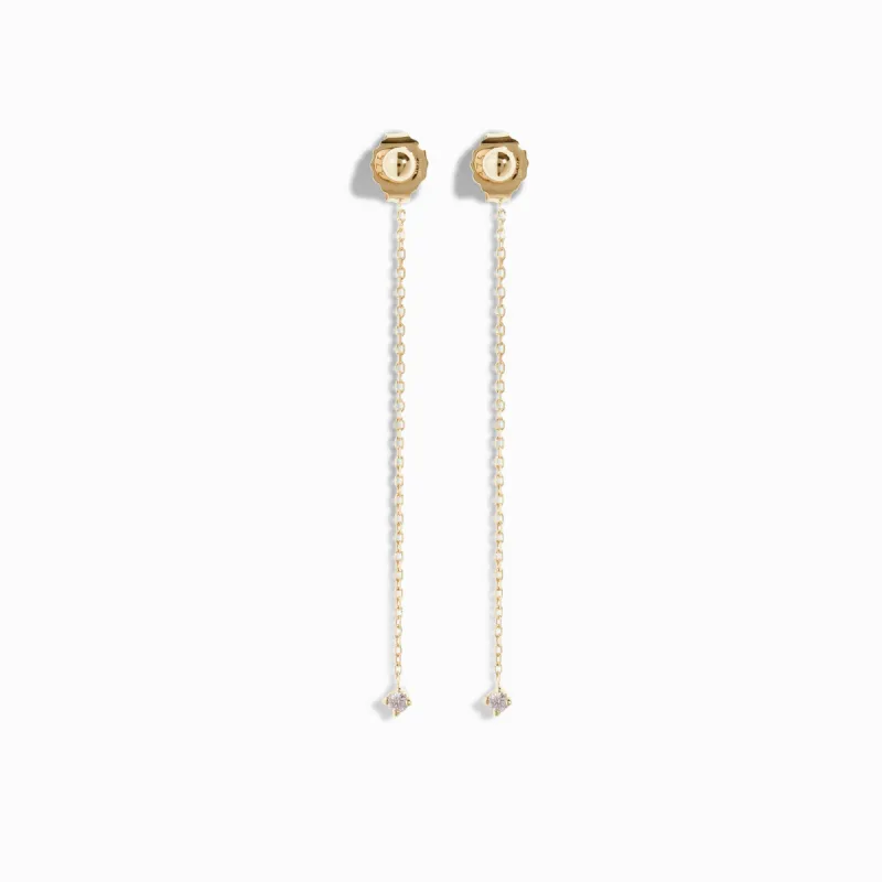 Diamond Drop Earring Backs / 9K and 18K Solid Gold sold by Nyrelle Jewelry