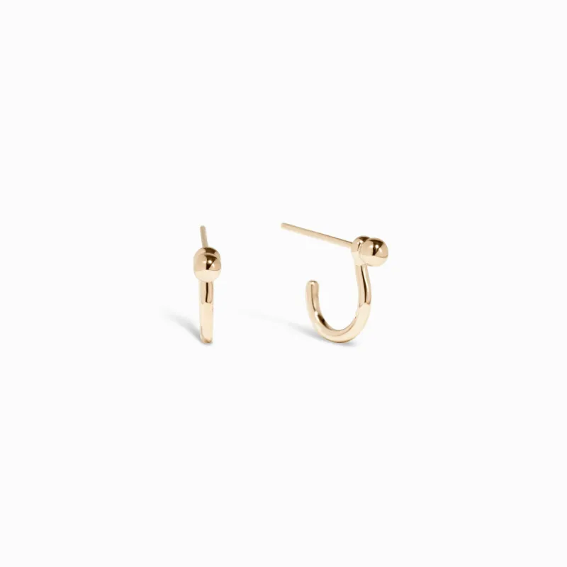 Lyre Earrings / 9K and 18K Solid Gold sold by Nyrelle Jewelry