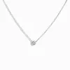 Bezel-Set Diamond Necklace / 9K and 18K Solid Gold sold by Nyrelle Jewelry