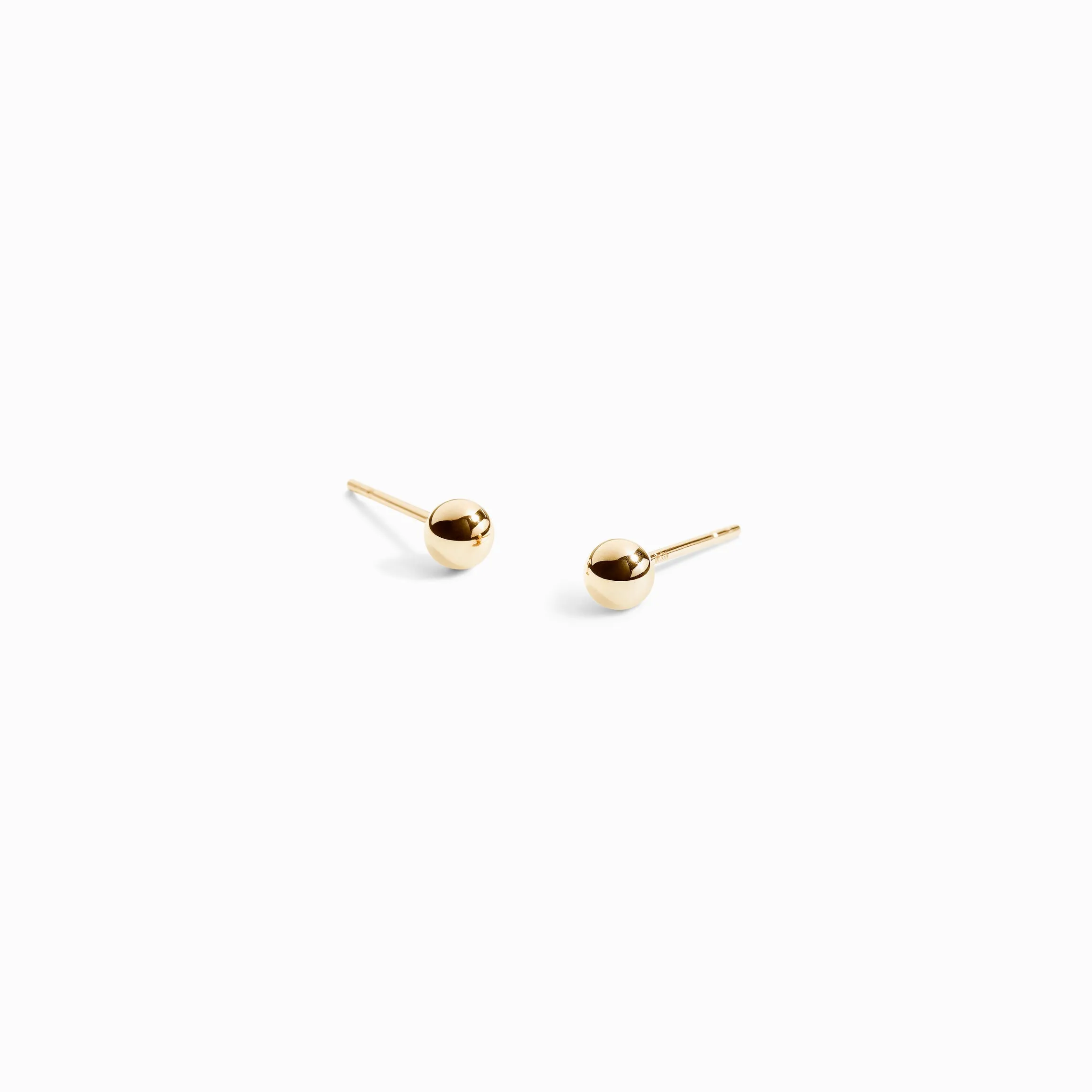 Sphere Studs / 9K and 18K Solid Gold sold by Nyrelle Jewelry