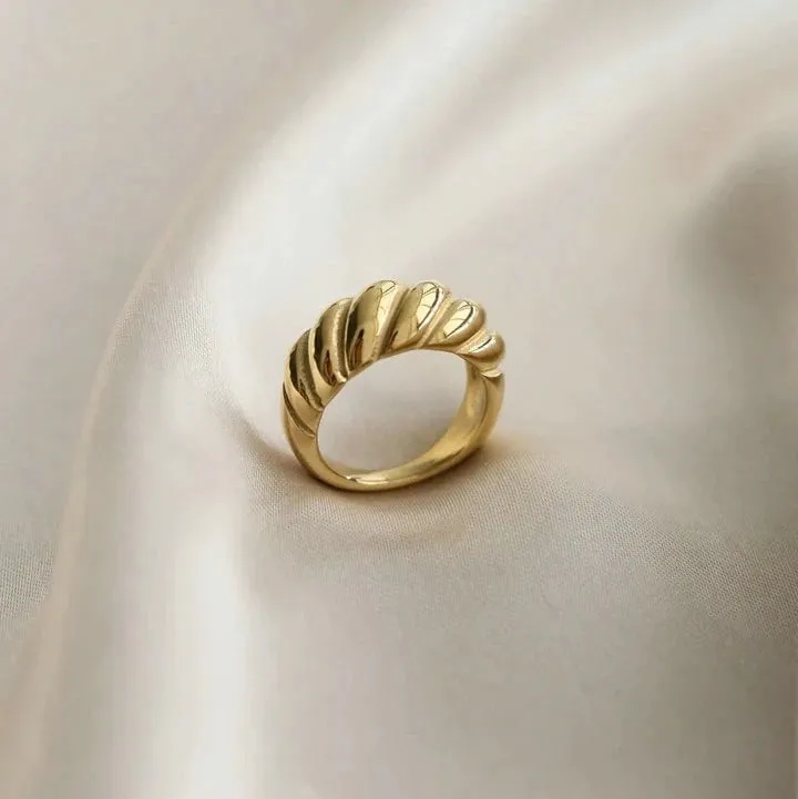 Gold Ring - Mason & Madison Croissant Dôme Ring sold by UPPER Bags