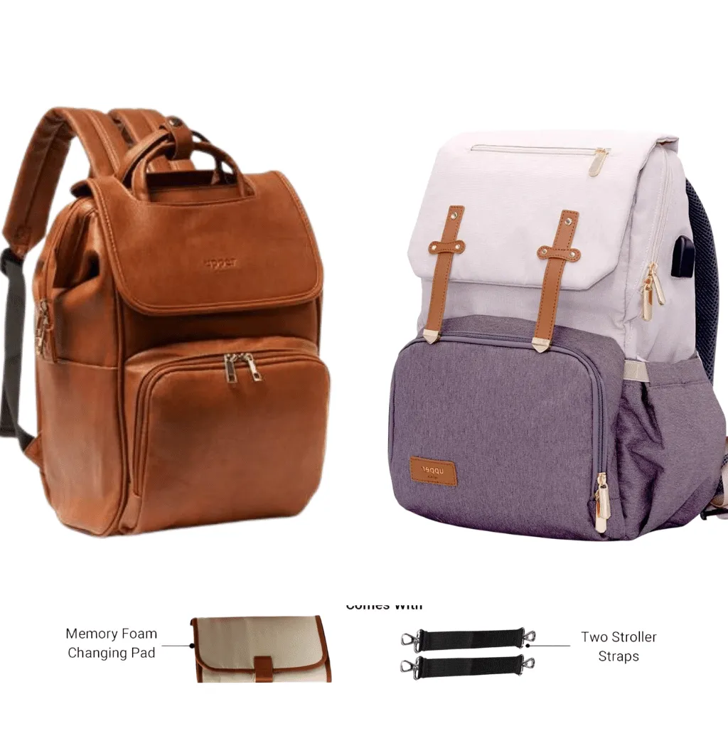 Diaper Bag Backpack Set - La Madison + Milan Gift Set Bundle sold by UPPER Bags