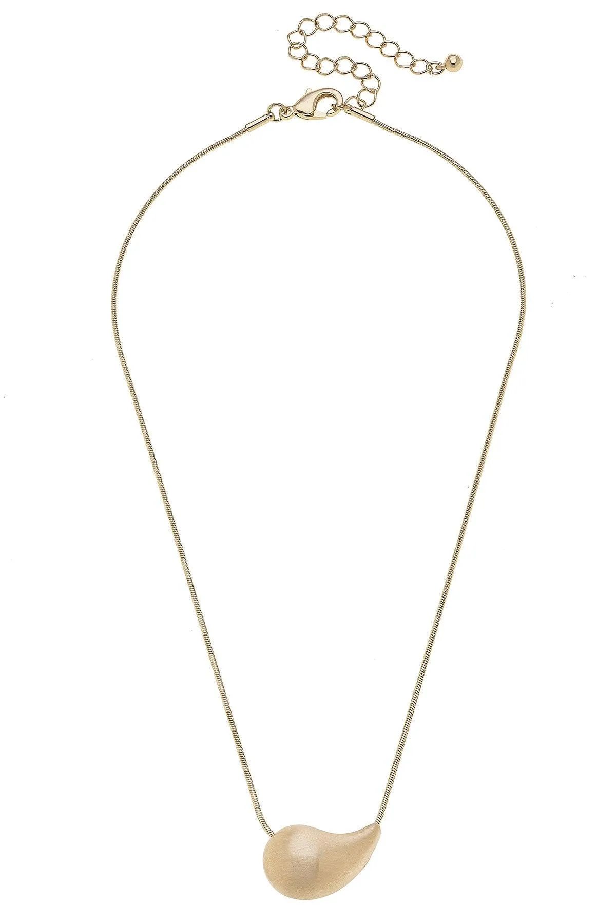 Icon Horizontal Puffed Teardrop Necklace sold by Canvas Style product image thumbnail 2
