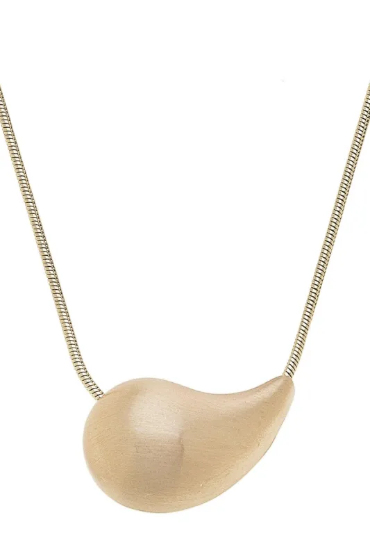 Icon Horizontal Puffed Teardrop Necklace sold by Canvas Style