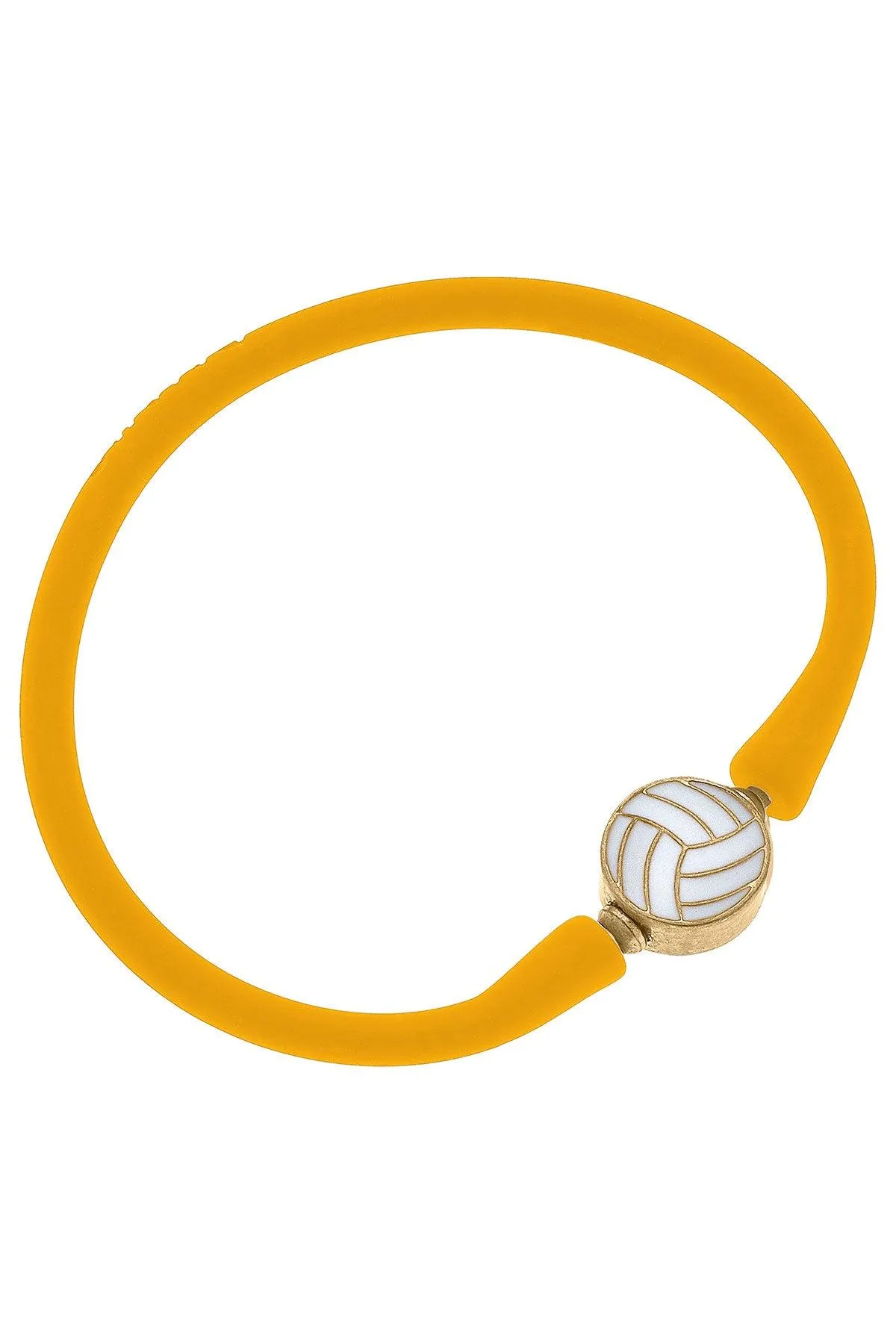 Enamel Volleyball Silicone Bali Bracelet in Cantaloupe - FINAL SALE sold by Canvas Style