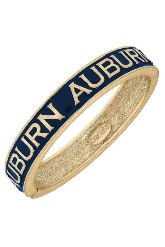 Auburn Tigers Enamel Hinge Bangle sold by Canvas Style
