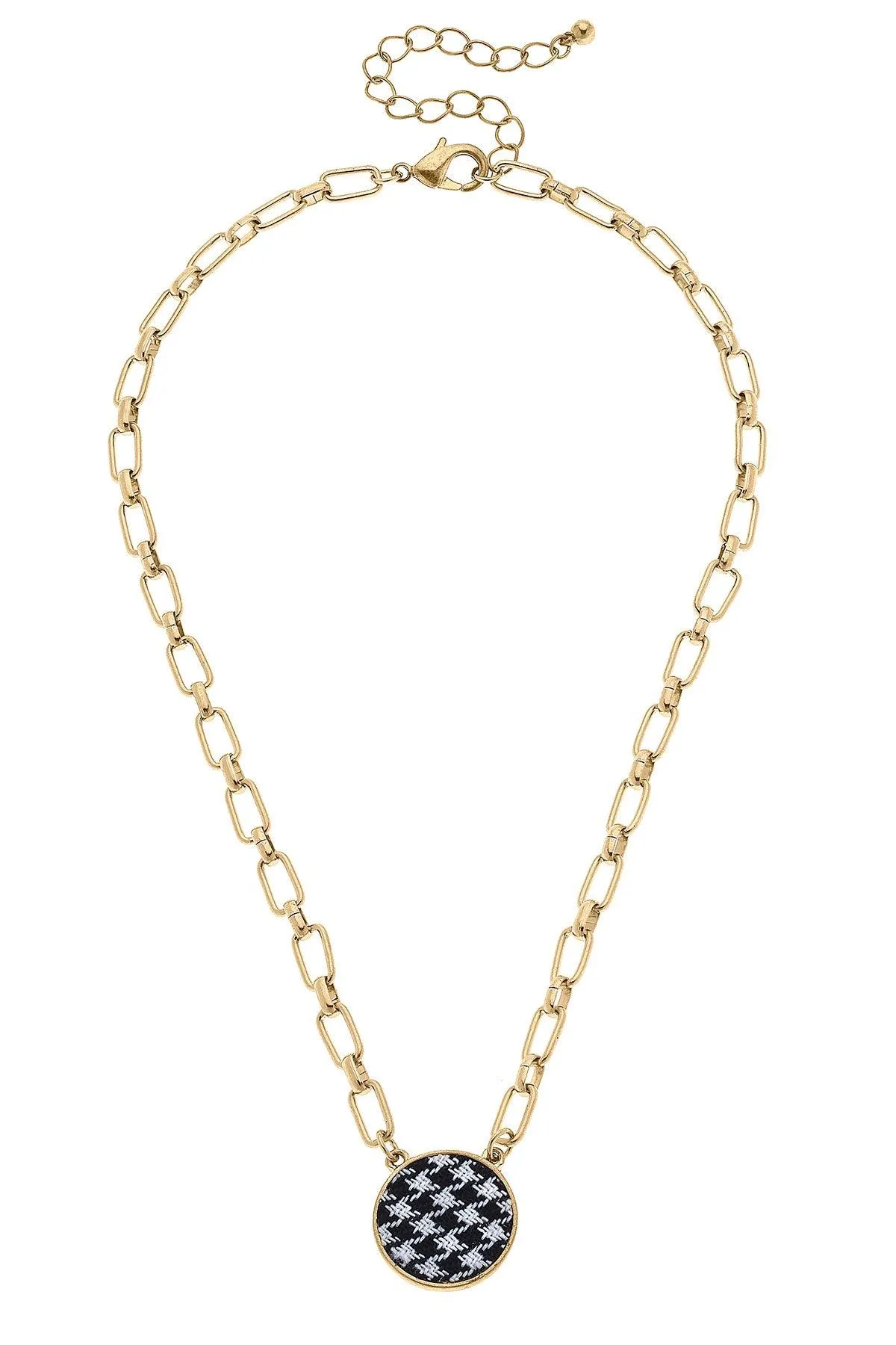 Corrie Houndstooth Pendant Necklace in Black & White - FINAL SALE sold by Canvas Style product image thumbnail 2
