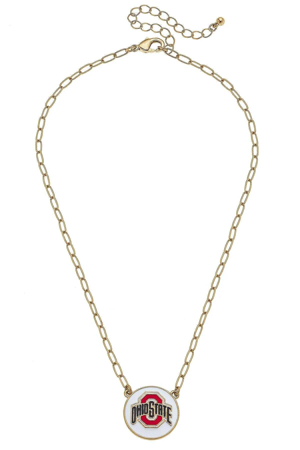 Ohio State Buckeyes Enamel Disc Pendant Necklace in White sold by Canvas Style product image thumbnail 2