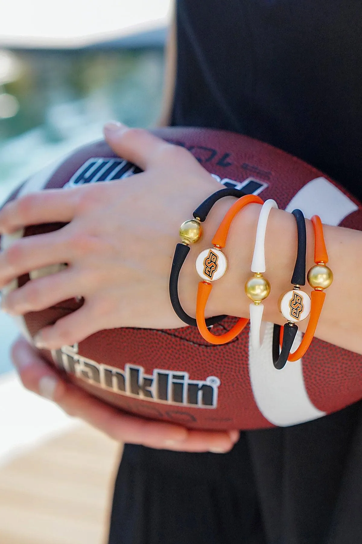 Oklahoma State Cowboys Enamel Silicone Bali Bracelet - FINAL SALE sold by Canvas Style product image thumbnail 2