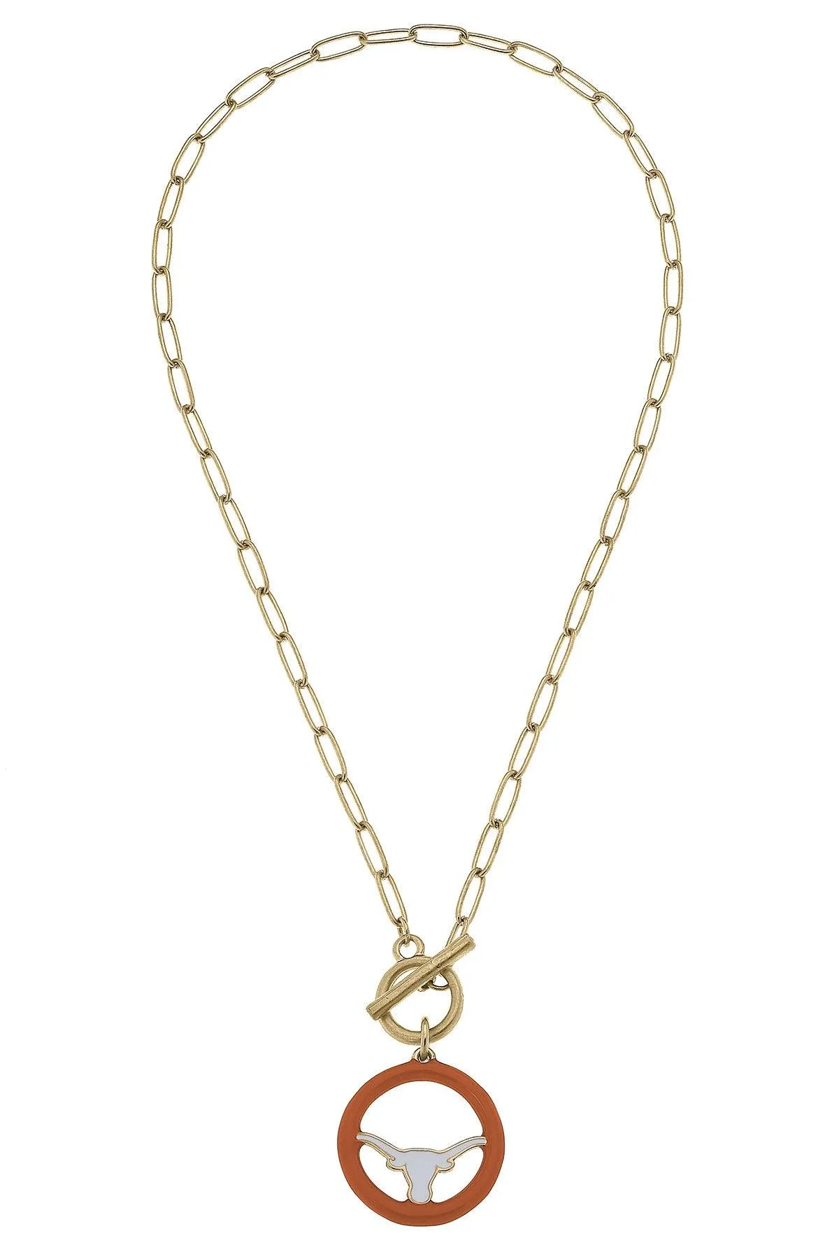Texas Longhorns Logo Enamel T-Bar 16" Necklace sold by Canvas Style product image thumbnail 2