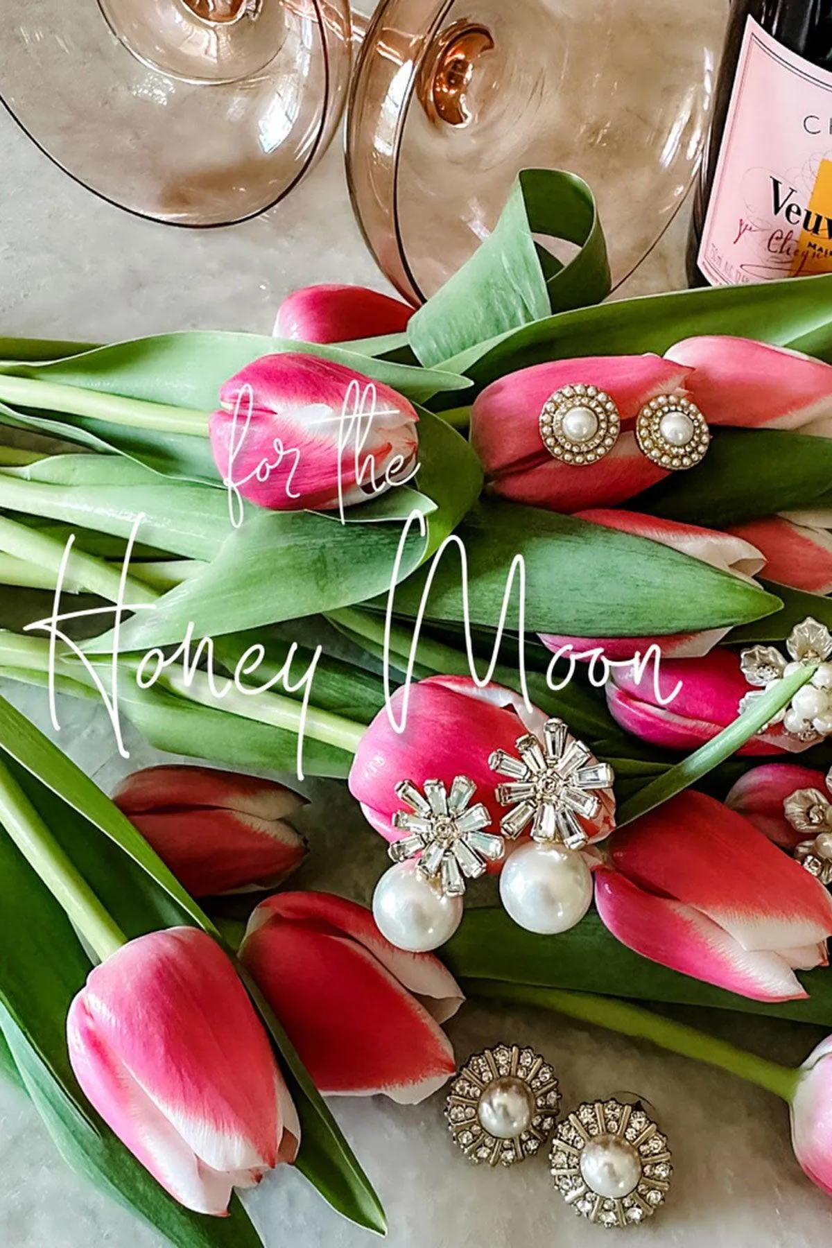 Saoirse Pearl & Rhinestone Stud Earrings in Ivory sold by Canvas Style product image thumbnail 2