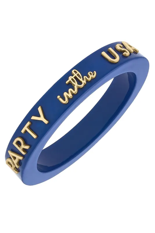 Party in the USA Resin Bangle in Blue - FINAL SALE sold by Canvas Style
