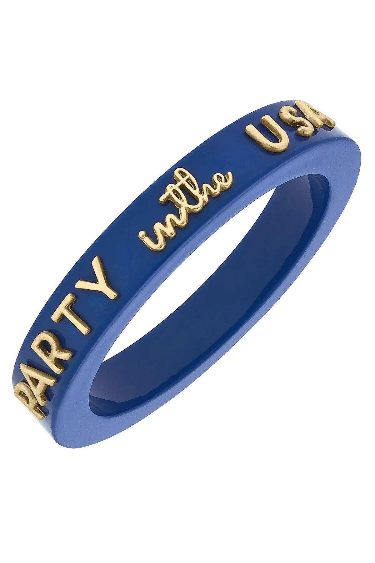 Party in the USA Resin Bangle in Blue - FINAL SALE sold by Canvas Style