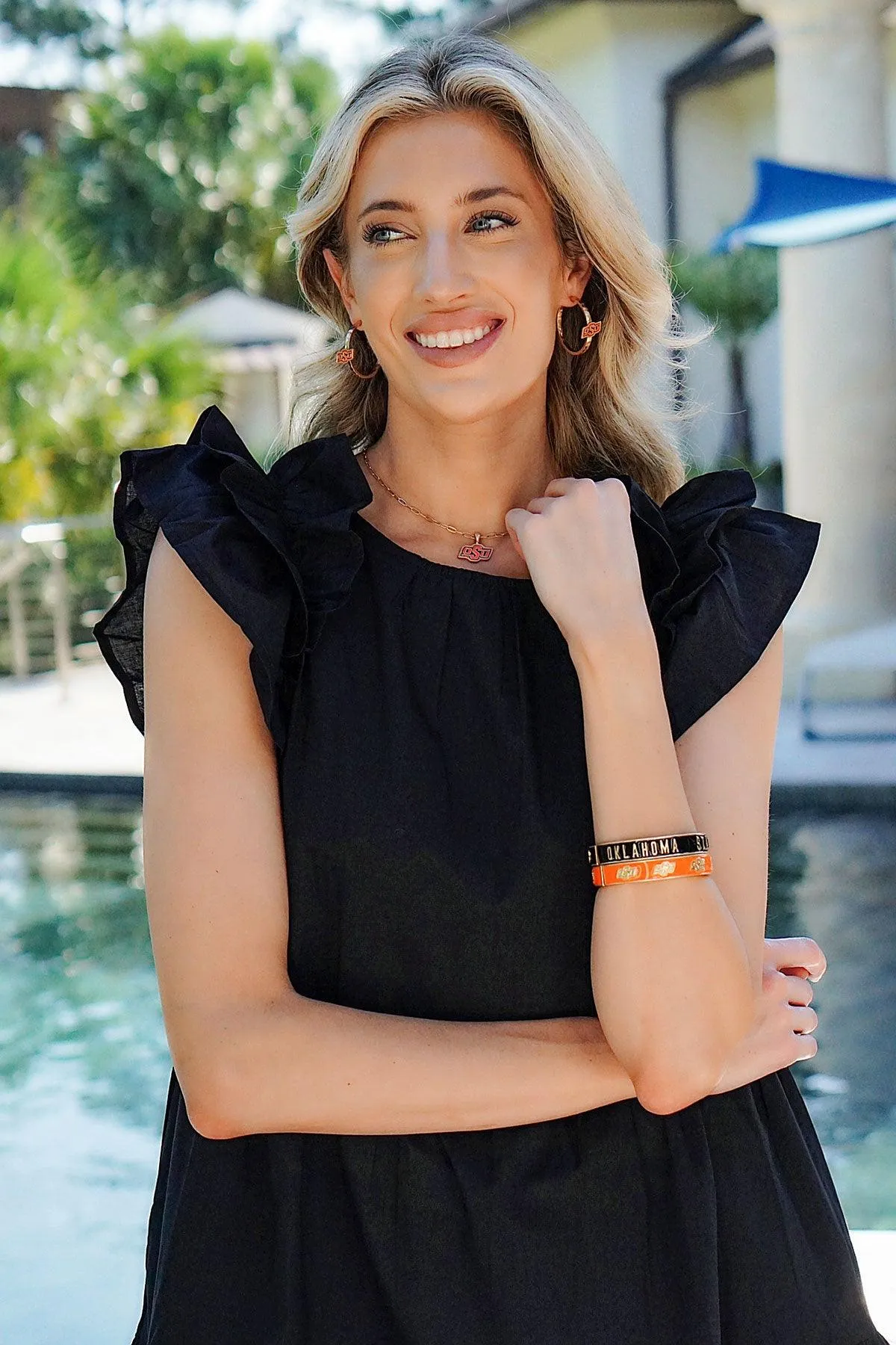 Oklahoma State Cowboys Enamel Hinge Bangle - FINAL SALE sold by Canvas Style product image thumbnail 3