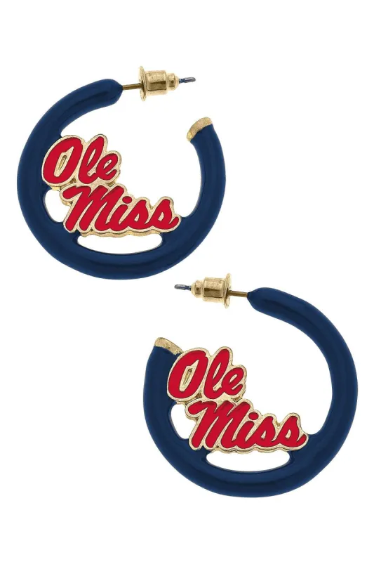 Ole Miss Rebels Enamel Logo Earrings sold by Canvas Style