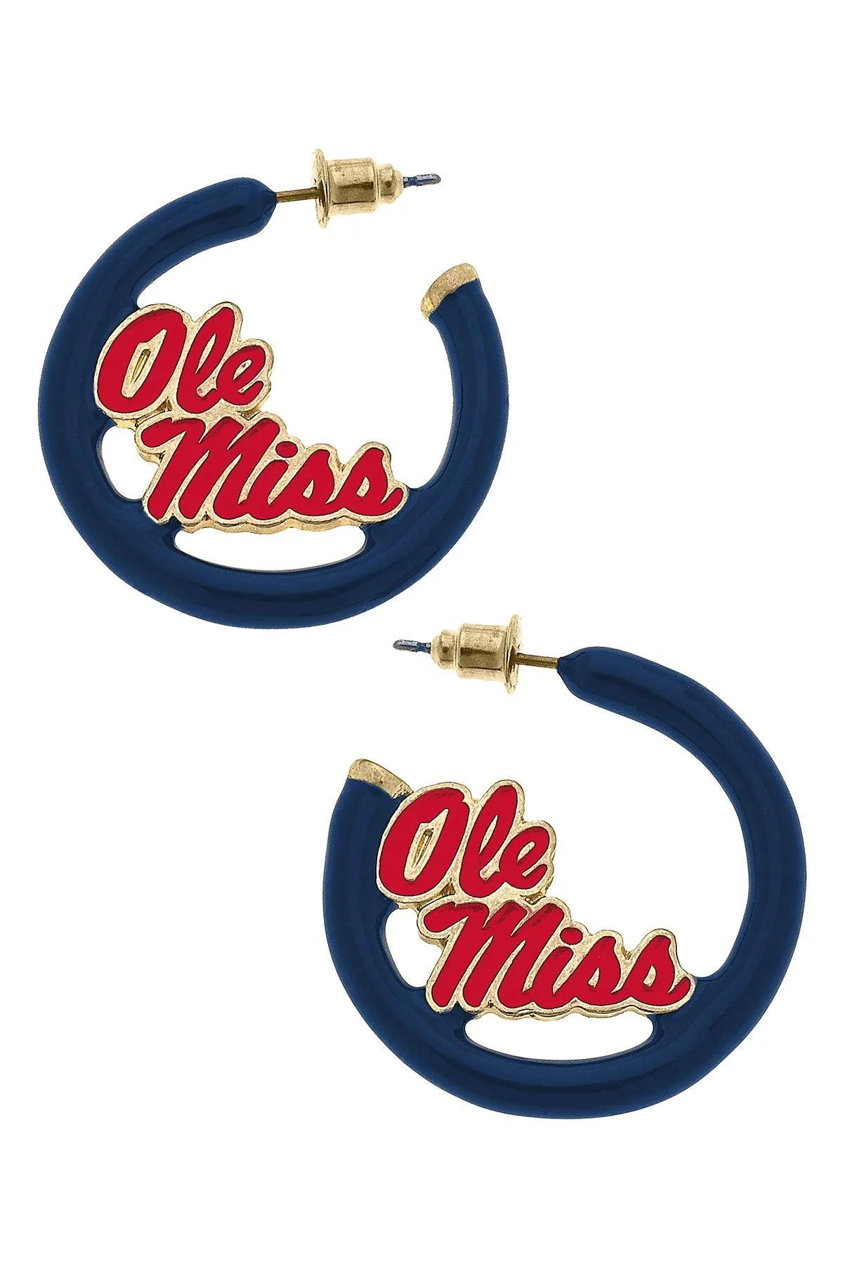 Ole Miss Rebels Enamel Logo Earrings sold by Canvas Style