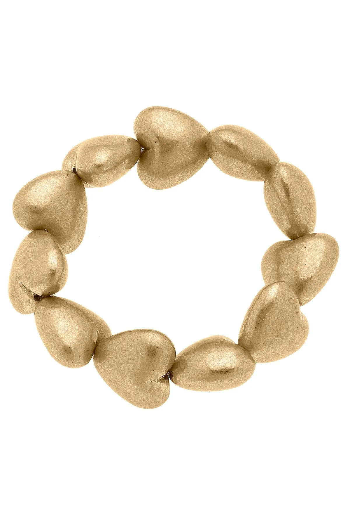 Dani Puffy Heart Stretch Bracelet sold by Canvas Style