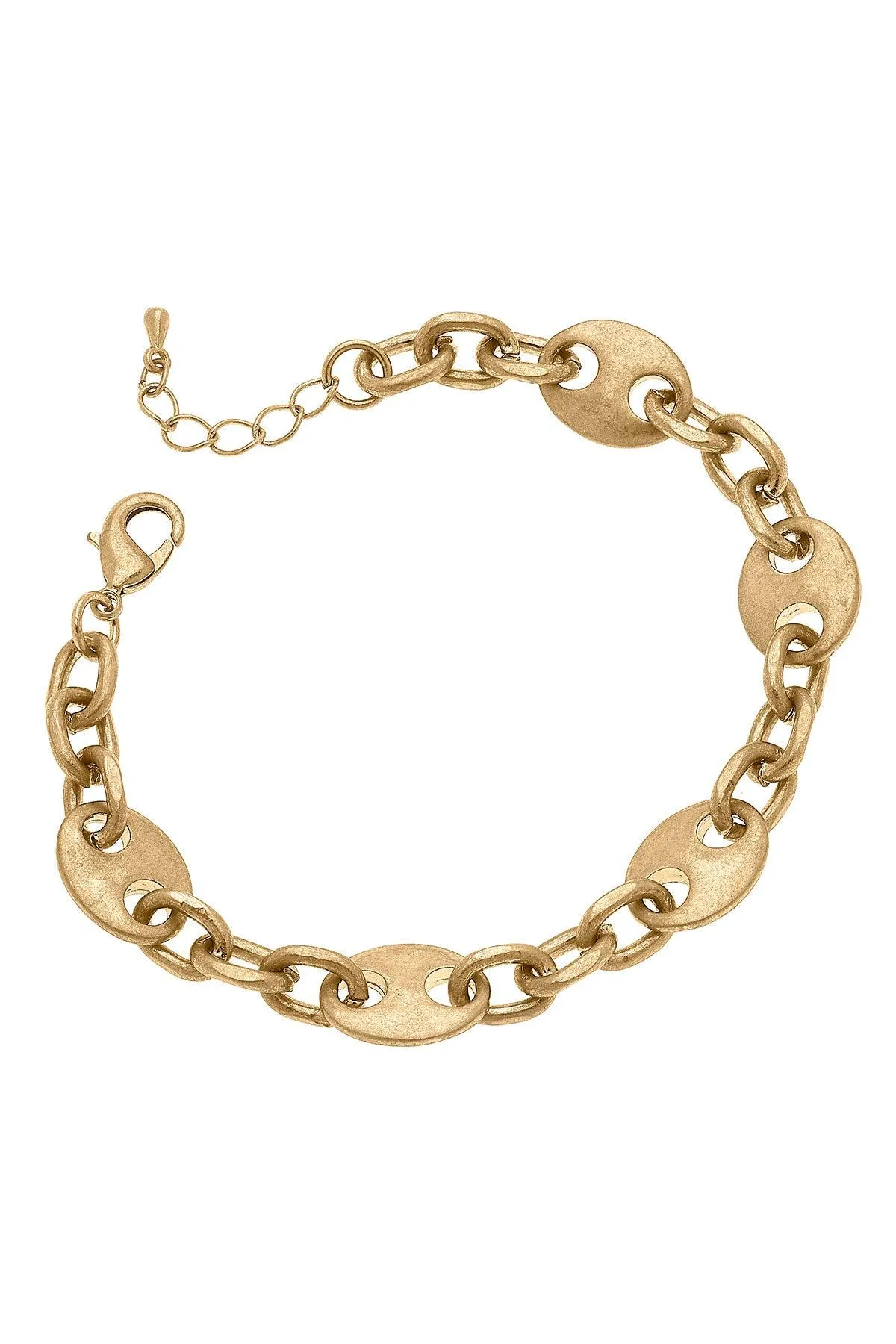 Blaire Mariner Chain Bracelet in Worn Gold - FINAL SALE sold by Canvas Style