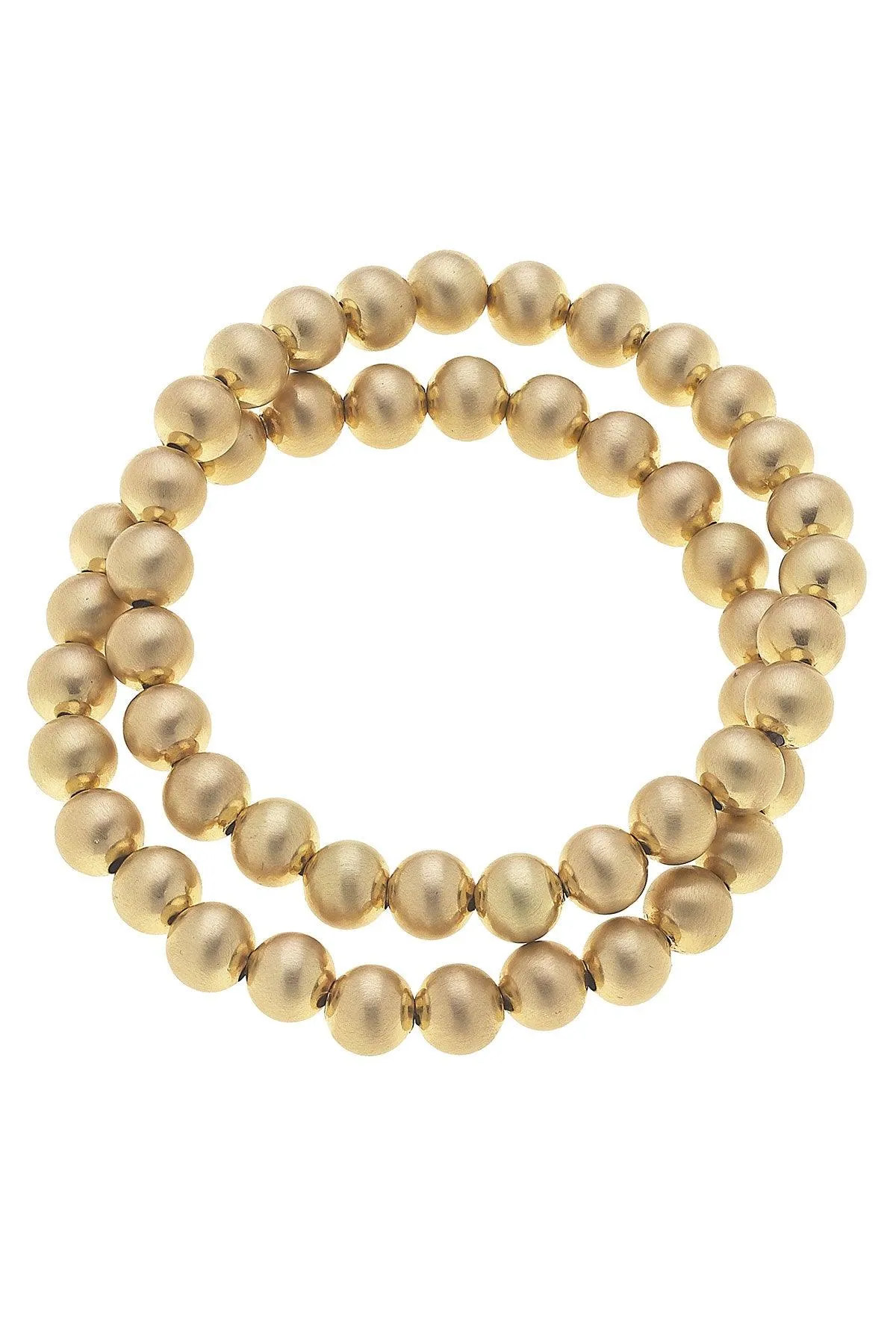 Jasper Ball Bead Stretch Bracelets (Set of 2) sold by Canvas Style