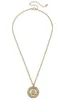 Lizette Bee Medallion Pendant Necklace in Worn Gold - FINAL SALE sold by Canvas Style