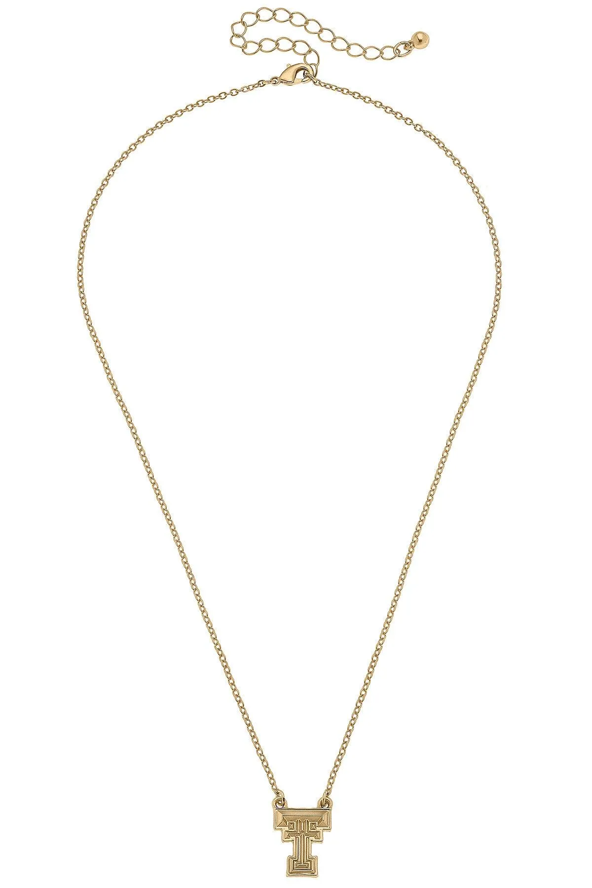 Texas Tech Red Raiders 24K Gold Plated Pendant Necklace sold by Canvas Style product image thumbnail 3