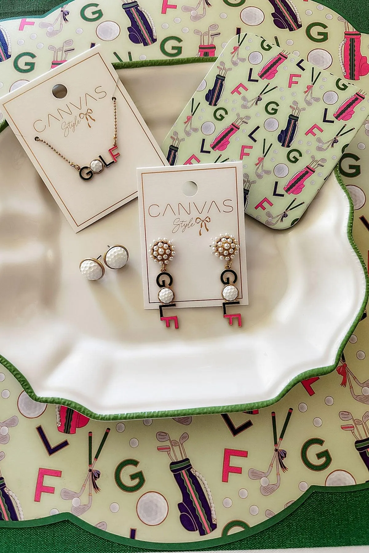 GOLF Enamel Earrings sold by Canvas Style product image thumbnail 2