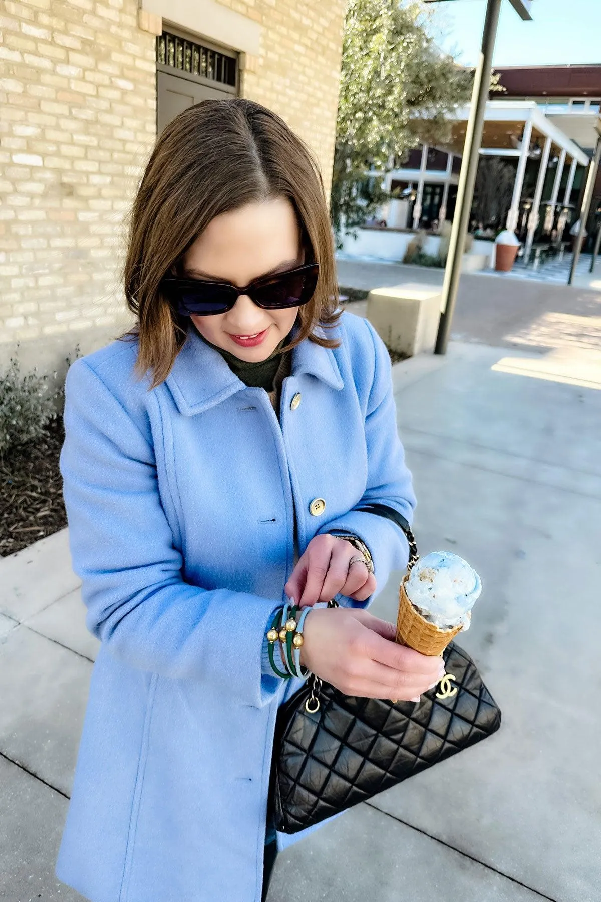 Bali 24K Gold Plated Ball Bead Silicone Bracelet in Hunter Green - FINAL SALE sold by Canvas Style product image thumbnail 4