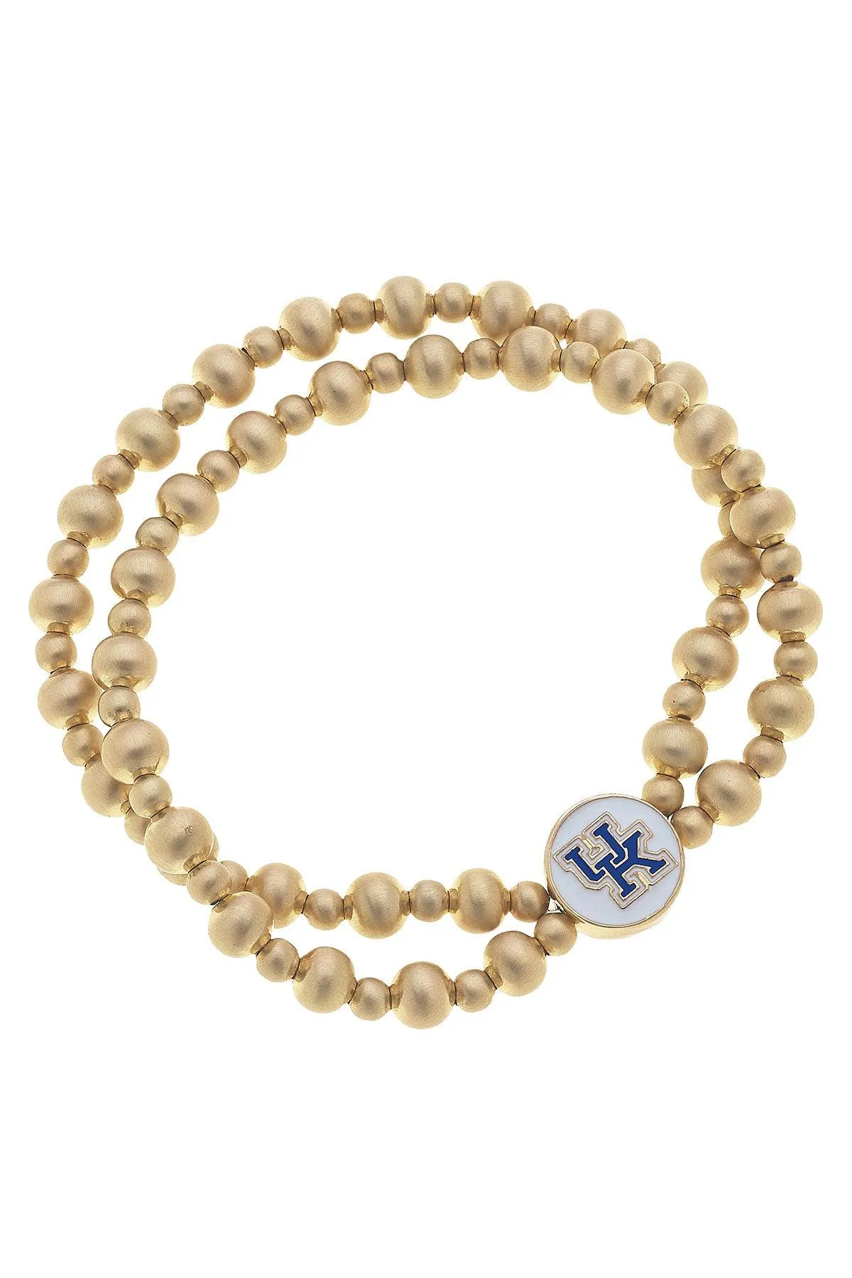 Kentucky Wildcats 2-Row Ball Bead Stretch Bracelet sold by Canvas Style