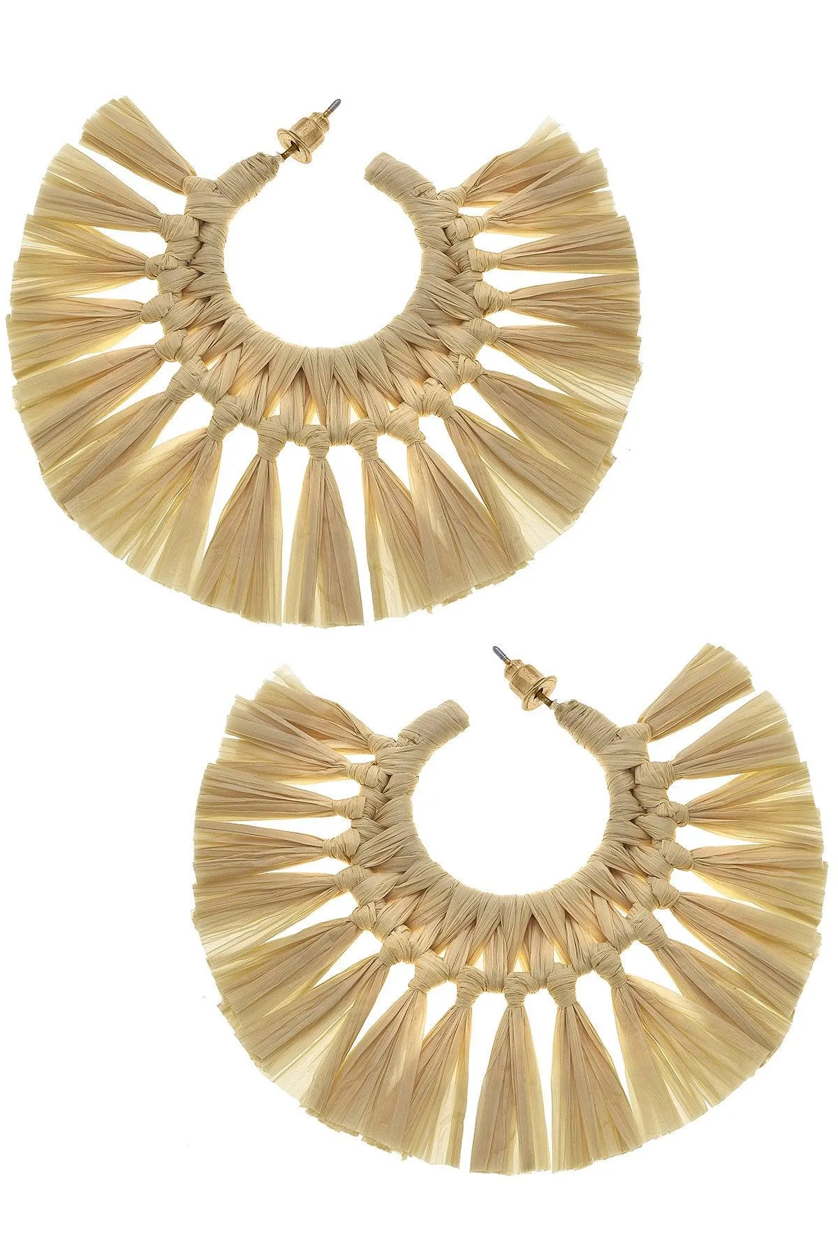 Teagan Statement Earrings in Natural - FINAL SALE sold by Canvas Style