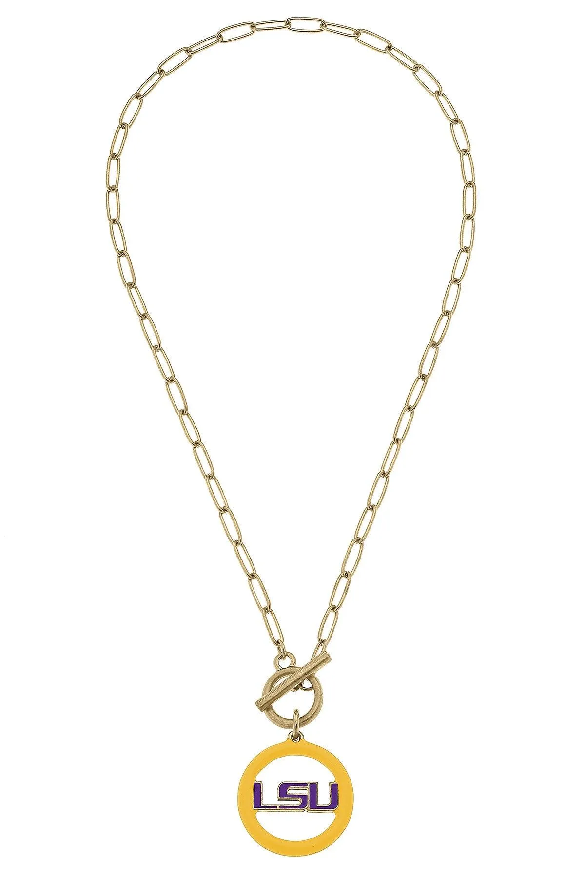 LSU Tigers Logo Enamel T-Bar 16" Necklace sold by Canvas Style product image thumbnail 2