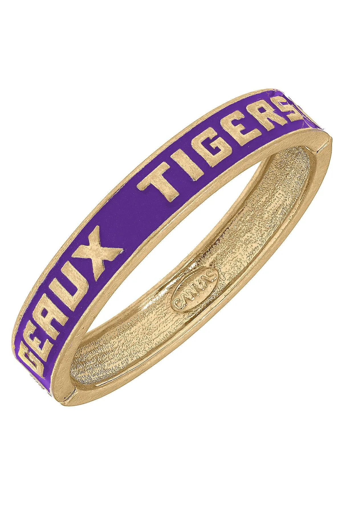 LSU Tigers Enamel Hinge Bangle - FINAL SALE sold by Canvas Style