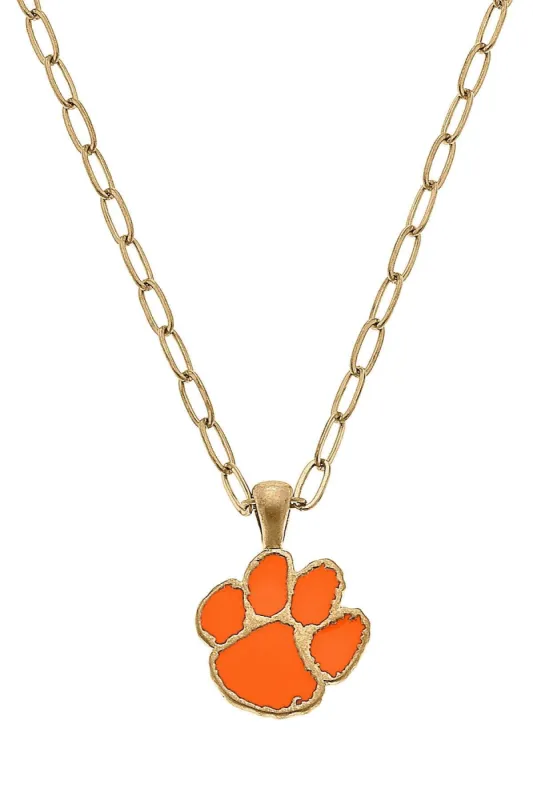 Clemson Tigers Enamel Pendant Necklace - FINAL SALE sold by Canvas Style