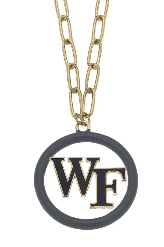 Wake Forest Demon Deacons Logo Enamel Medallion 32" Necklace - FINAL SALE sold by Canvas Style