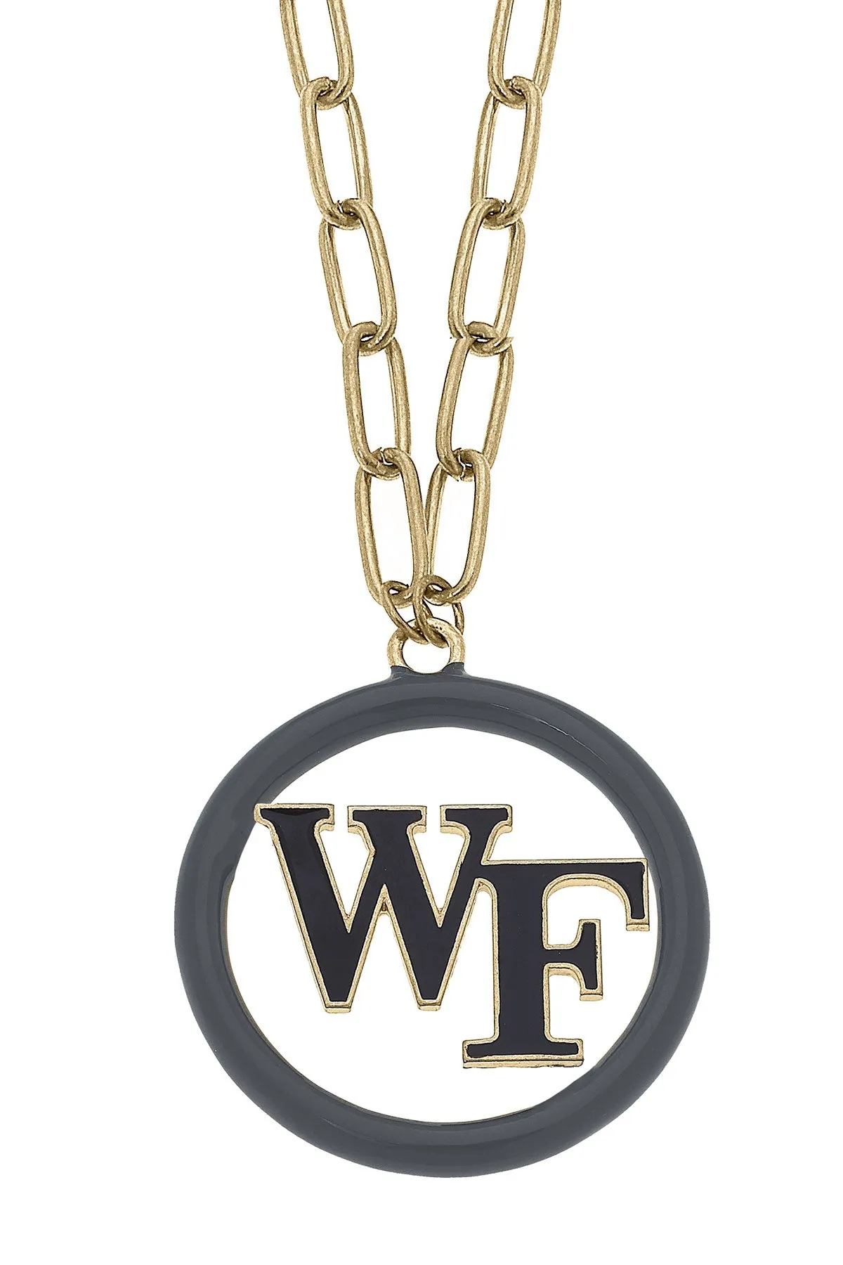 Wake Forest Demon Deacons Logo Enamel Medallion 32" Necklace - FINAL SALE sold by Canvas Style