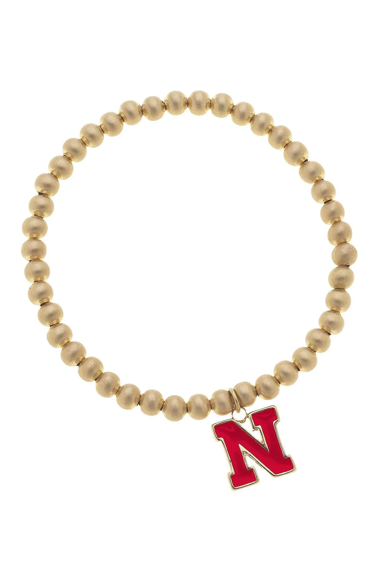 Nebraska Cornhuskers Ball Bead Stretch Bracelet sold by Canvas Style