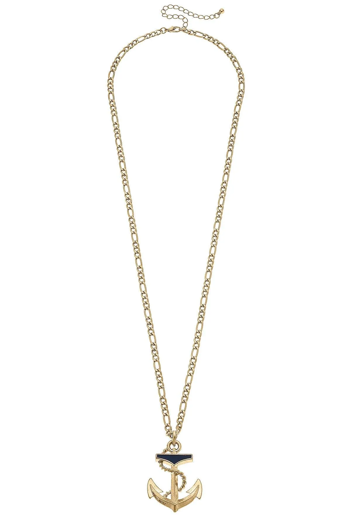 Georgia Anchor Pendant Necklace in Worn Gold sold by Canvas Style product image thumbnail 2