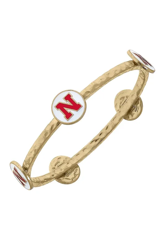 Nebraska Cornhuskers Enamel Claudia Bangle - FINAL SALE sold by Canvas Style