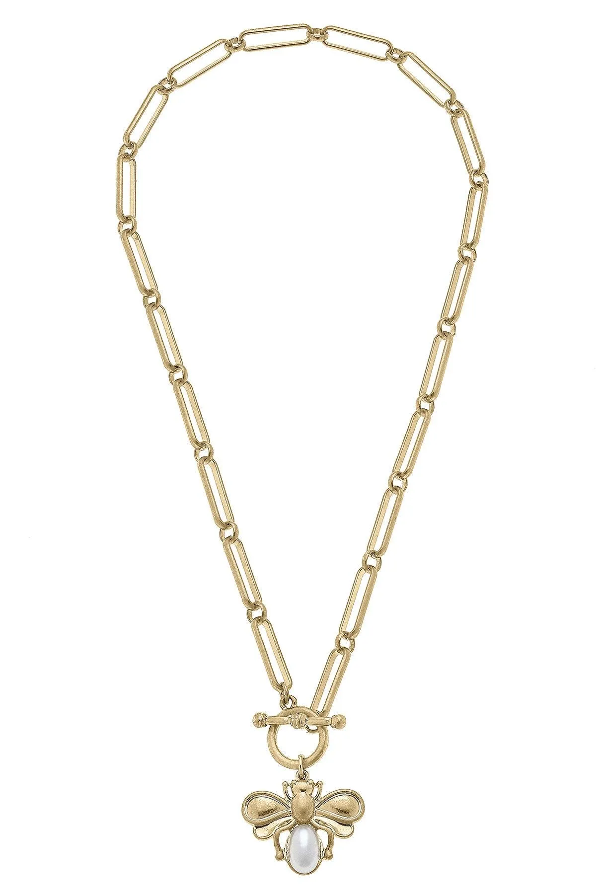 Pearl Bumble Bee Toggle Necklace sold by Canvas Style product image thumbnail 2