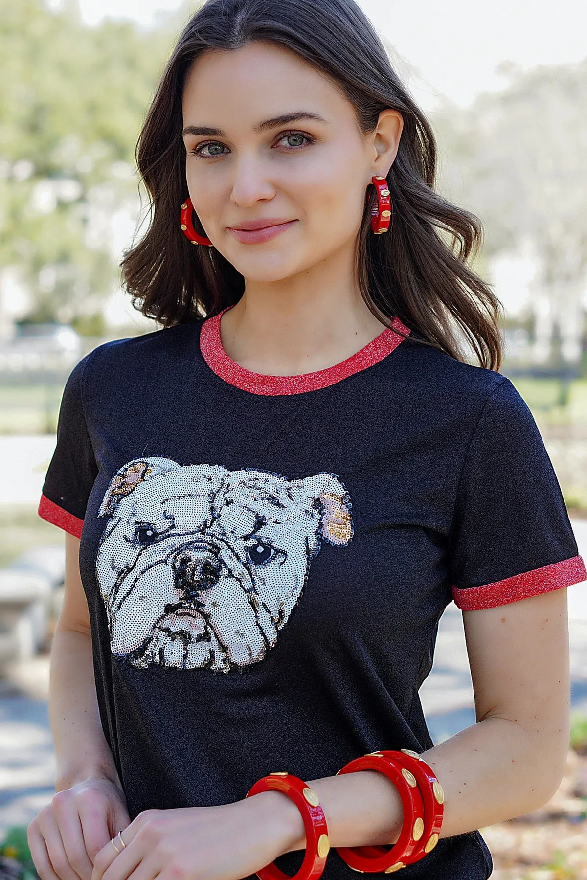 Georgia Bulldogs Resin Logo Bangle - FINAL SALE sold by Canvas Style product image thumbnail 2