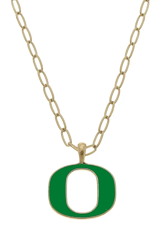 Oregon Ducks Enamel Pendant Necklace - FINAL SALE sold by Canvas Style