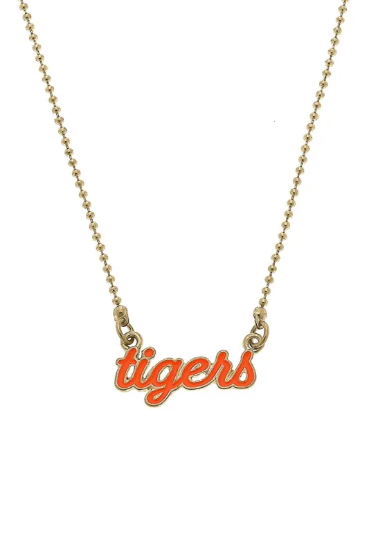 Auburn Tigers Enamel Script Necklace sold by Canvas Style