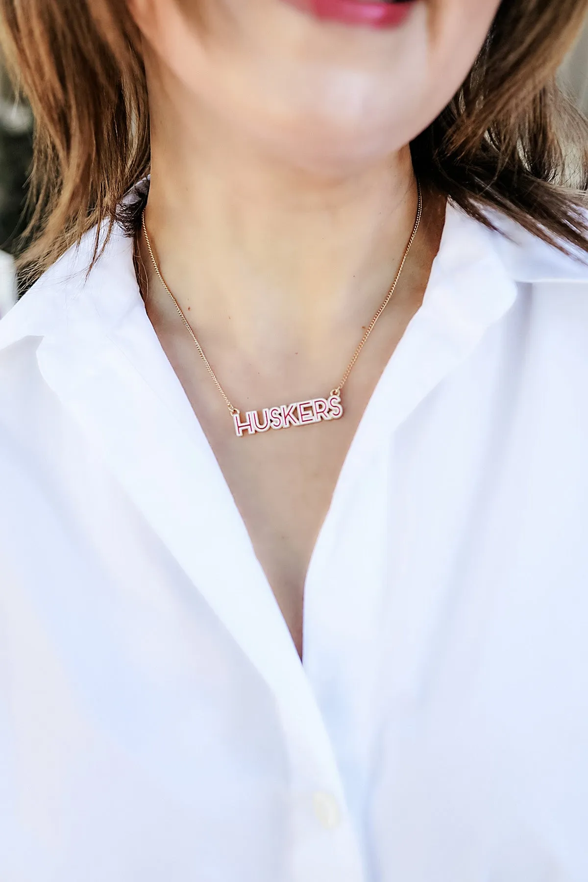 Nebraska Cornhuskers Outline Enamel Necklace sold by Canvas Style product image thumbnail 2