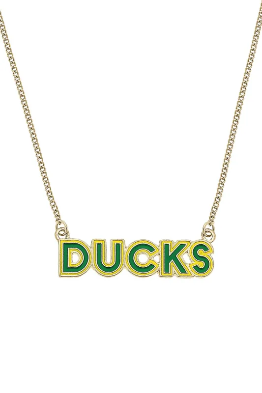 Oregon Ducks Outline Enamel Necklace - FINAL SALE sold by Canvas Style