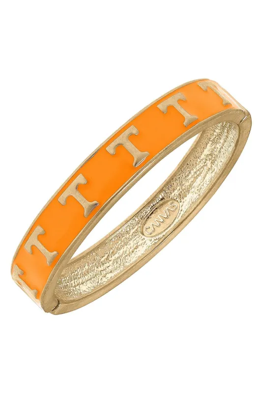 Tennessee Volunteers Enamel Logo Hinge Bangle sold by Canvas Style