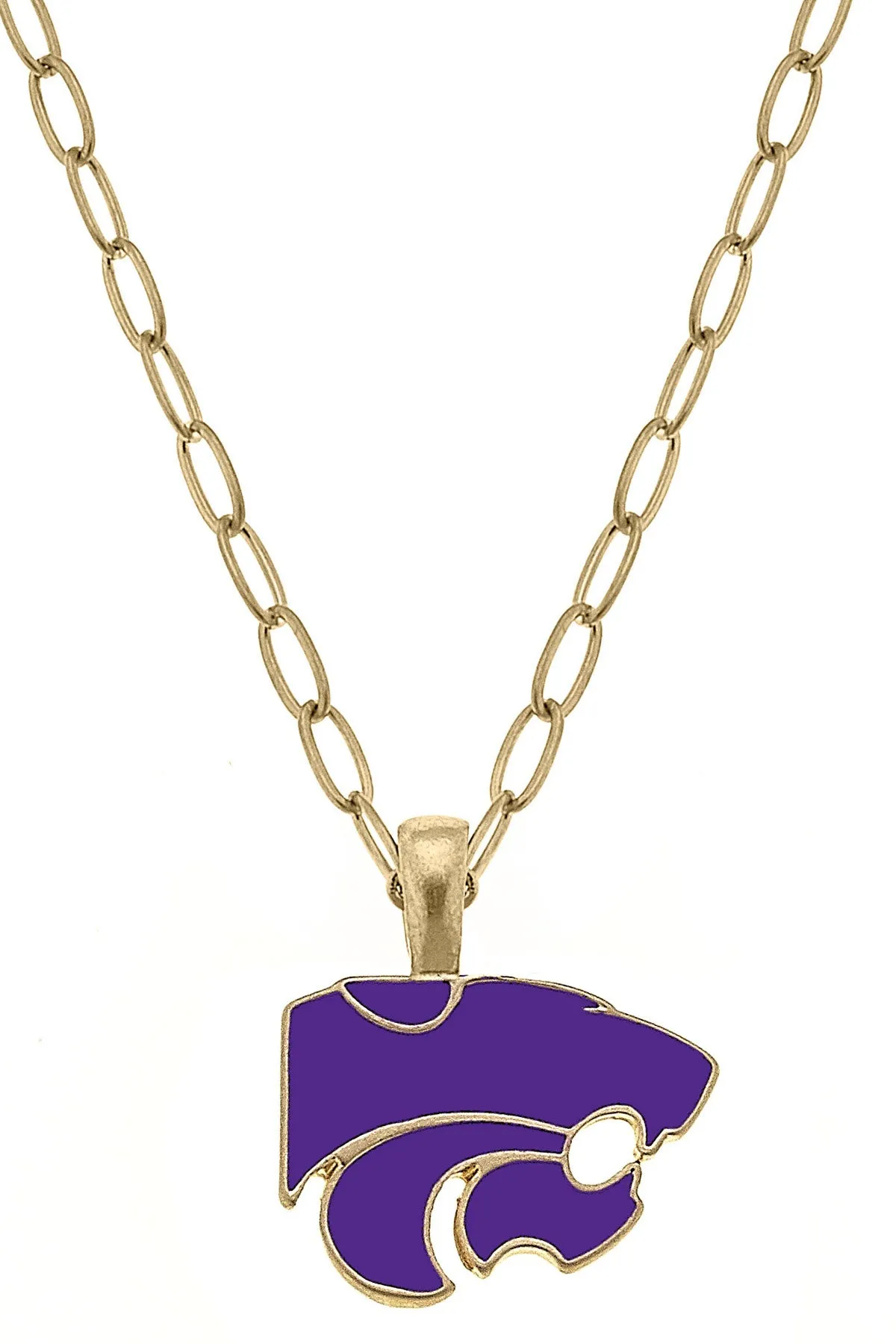 Kansas State Wildcats Enamel Pendant Necklace in Purple - FINAL SALE sold by Canvas Style
