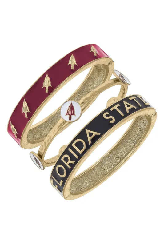 Florida State Seminoles Enamel Bangle Stack (Set of 3) sold by Canvas Style